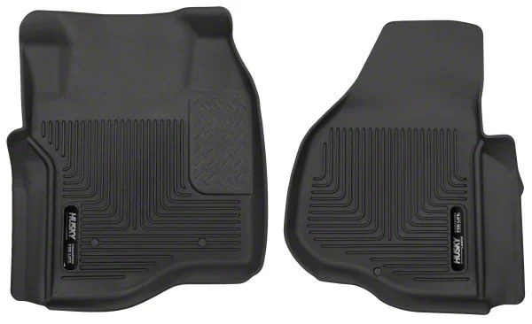 Husky Liners X-Act Contour Front Floor Liners; Black (11-12 F-250 Super Duty SuperCab, SuperCrew w/o Floor Shifter)