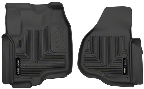 Husky Liners X-Act Contour Front Floor Liners; Black (12-16 F-250 Super Duty SuperCab, SuperCrew w/o Floor Shifter)
