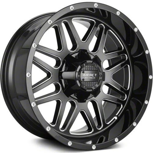 Impact Wheels 806 Gloss Black Milled 6-Lug Wheel; 20x10; -12mm Offset (07-13 Sierra 1500)