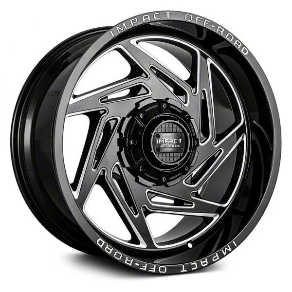 Impact Wheels 830 Gloss Black Milled 6-Lug Wheel; 20x10; -12mm Offset (21-26 Yukon)