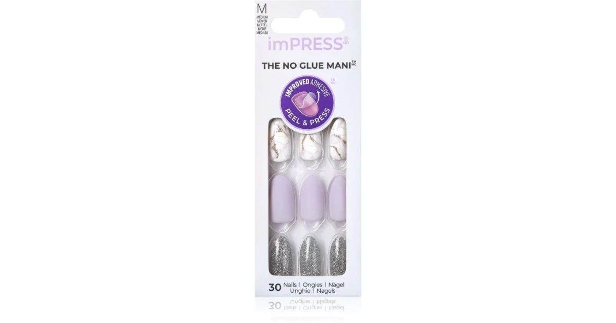 KISS imPRESS The No Glue Mani Medium Unghie finte Climb Up 30 pezzi