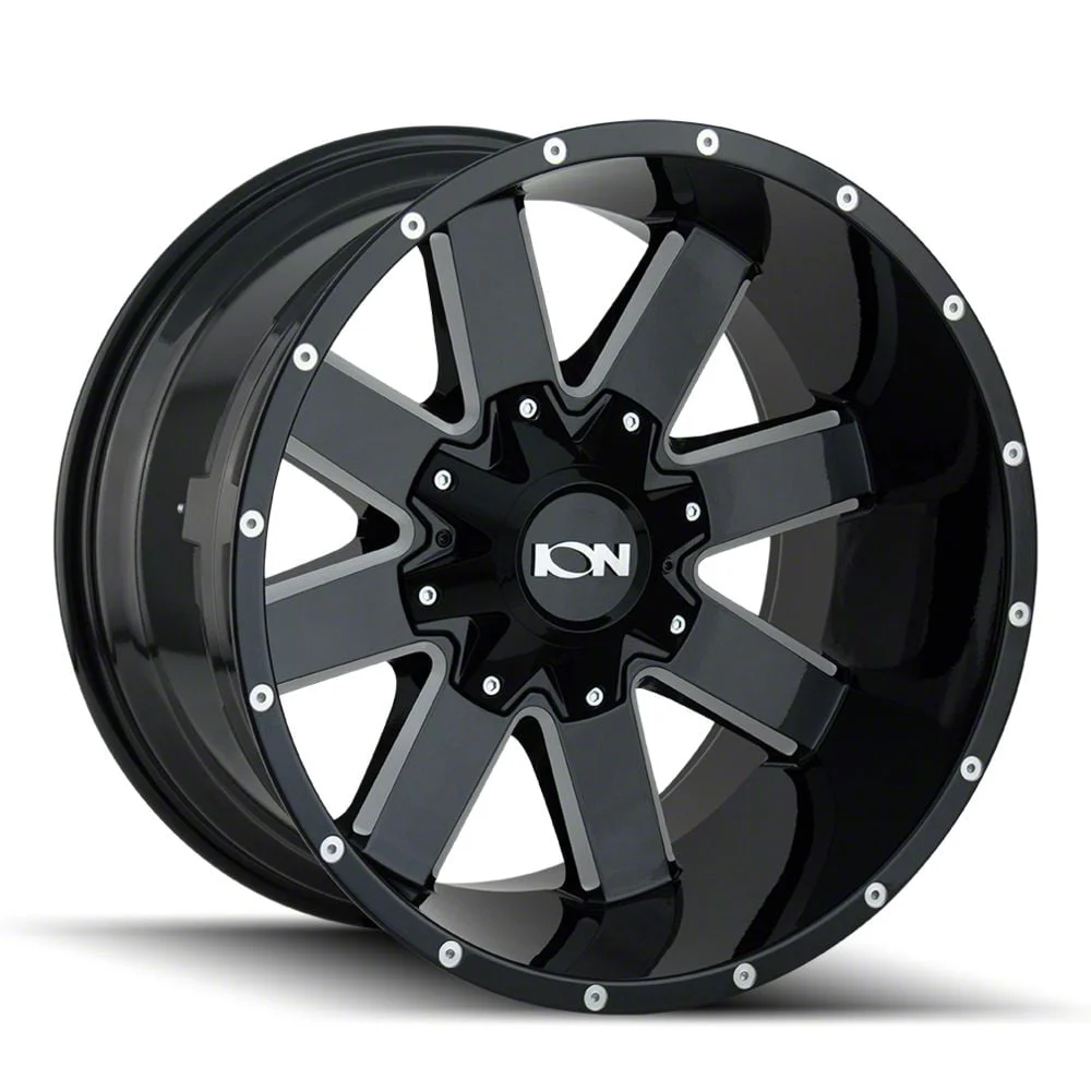 TYPE 141 Gloss Black Milled 6-Lug Wheel; 20x10; -19mm Offset (14-18 Sierra 1500)