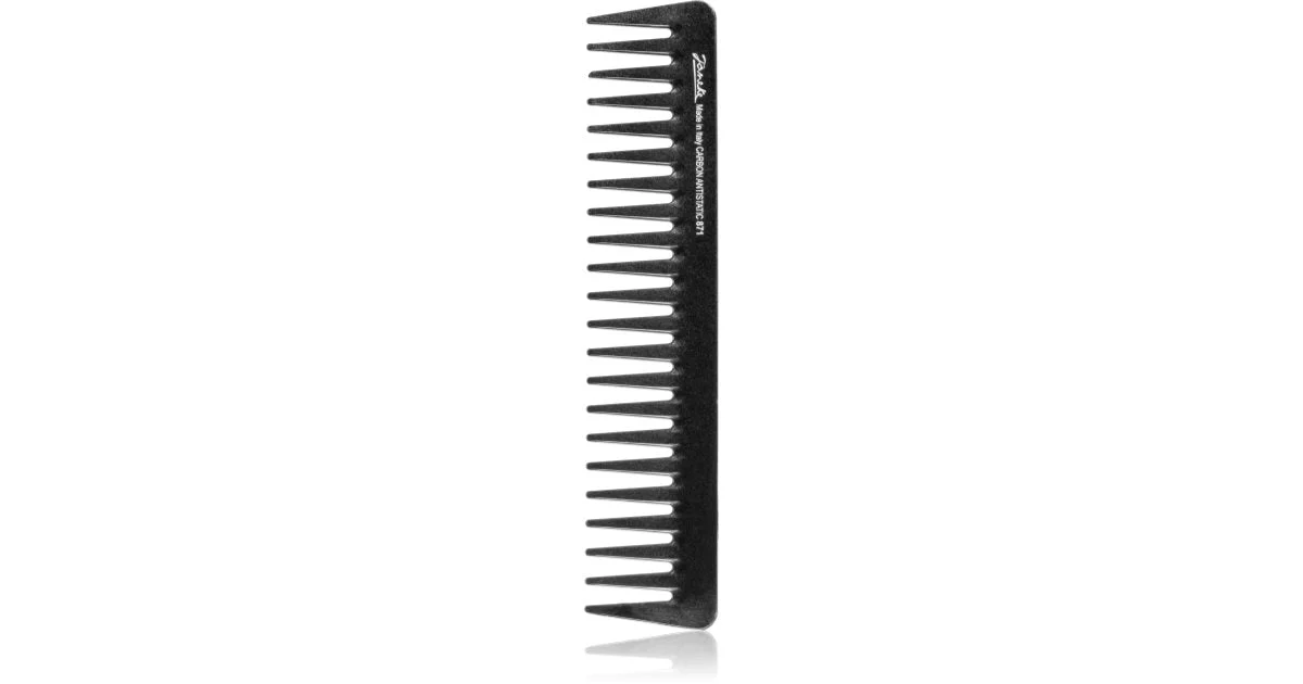 Janeke Carbon Fibre pettine per capelli per l’applicazione di prodotti in gel 19 cm