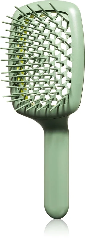Janeke Curvy "M" Vented Brush spazzola piatta per la termoprotezione dei capelli 21 x 8,5 x 4 cm verde mela