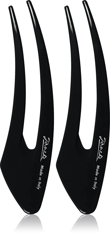 Janeke Clip Forcine Per Capelli Nere 2X15 Cm
