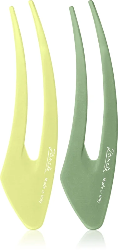 Janeke Clip Forcine Per Capelli Verdi 2X15 Cm