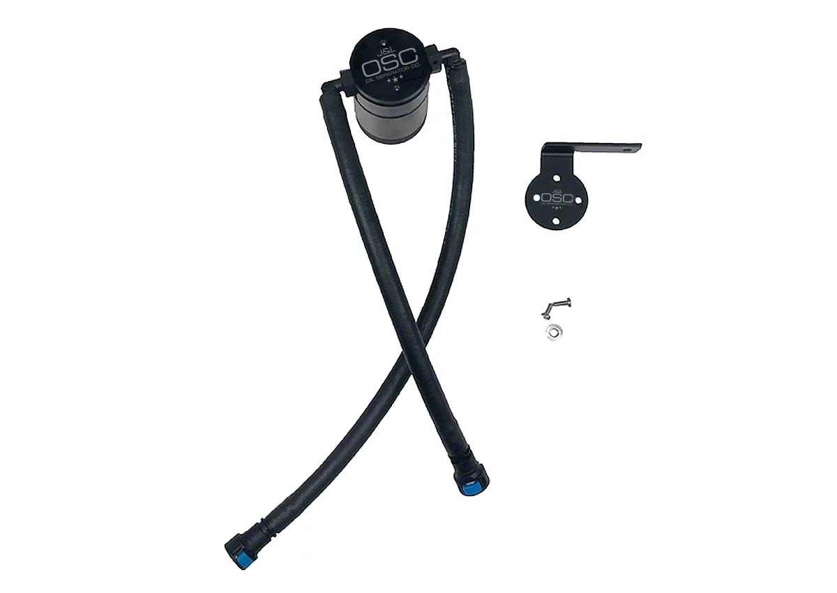 J&L 3.0 Oil Separator; Black Anodized; Driver Side (19-26 V8 Sierra 1500)