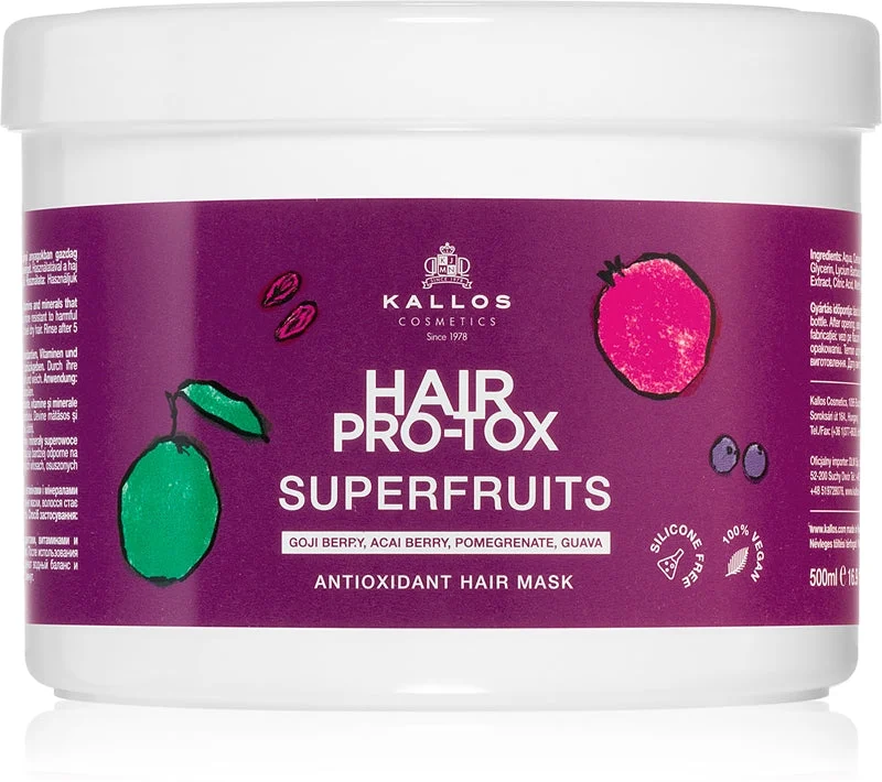 Kallos Maschera Capelli Antiossidante Pro-Tox Superfruits - 500ml