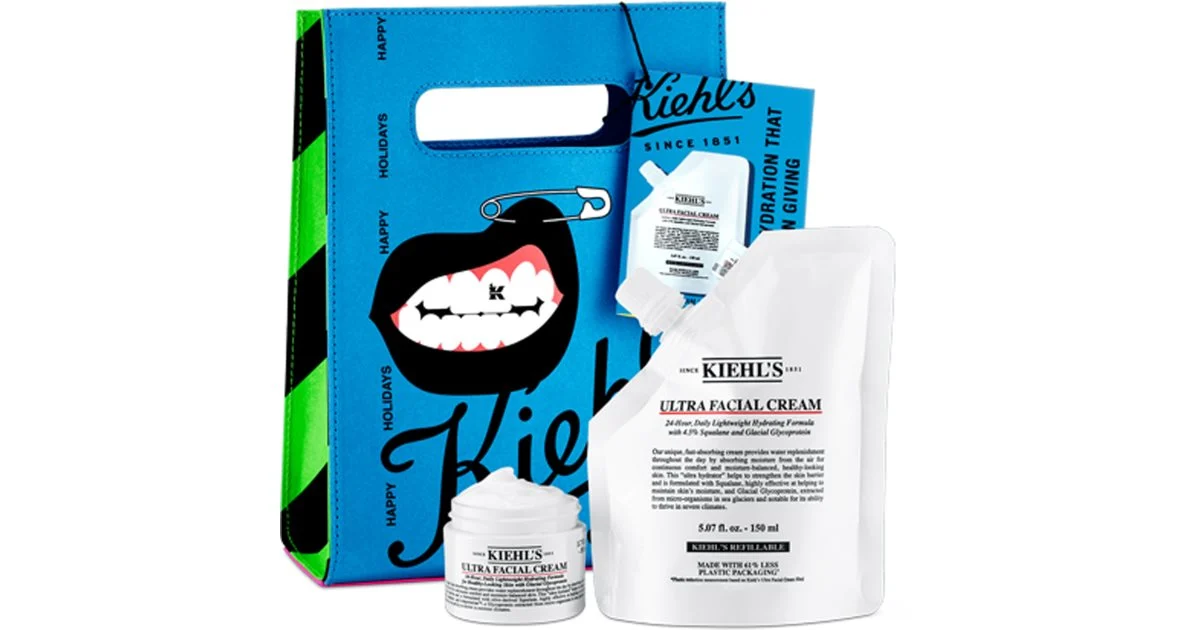 Kiehl's Ultra confezione regalo da donna crema idratante viso 24 ore 50 ml + ricarica 150 ml