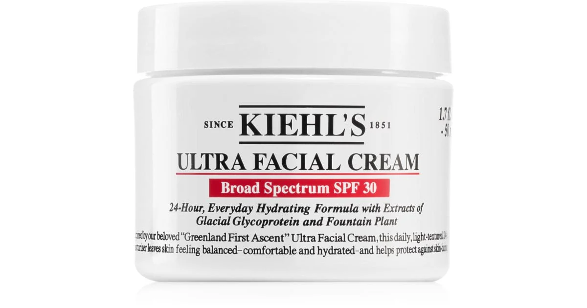 Kiehls Crema Viso Ultra SPF 30 - Crema idratante leggera con fattore di protezione - 50ml