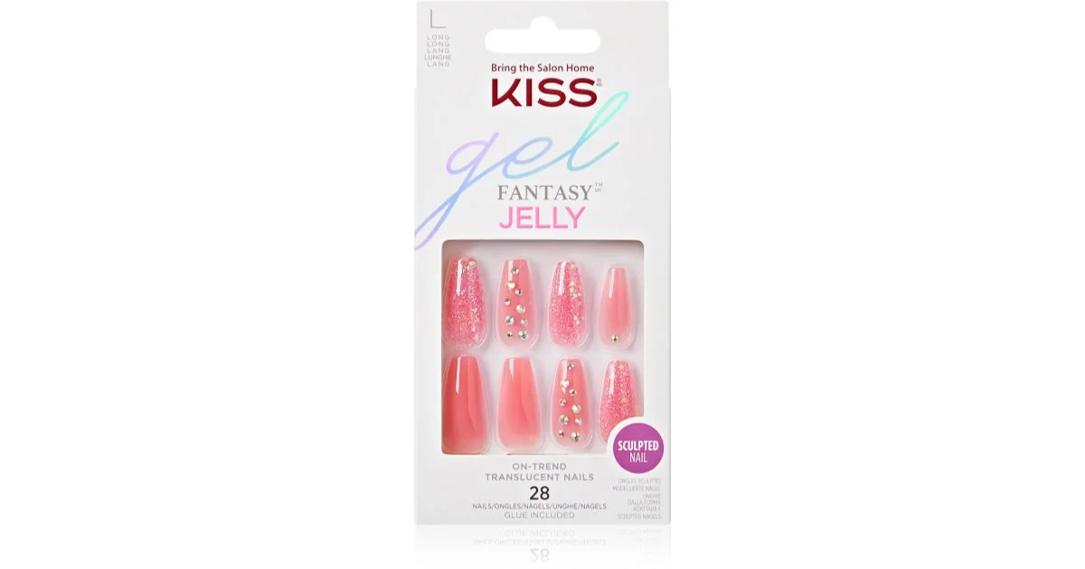 KISS Gel Fantasy Jelly Unghie finte 28 pezzi