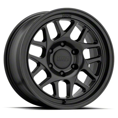 KMC Bully Ol Satin Black 6-Lug Wheel; 17x8.5; 0mm Offset (15-20 Yukon)