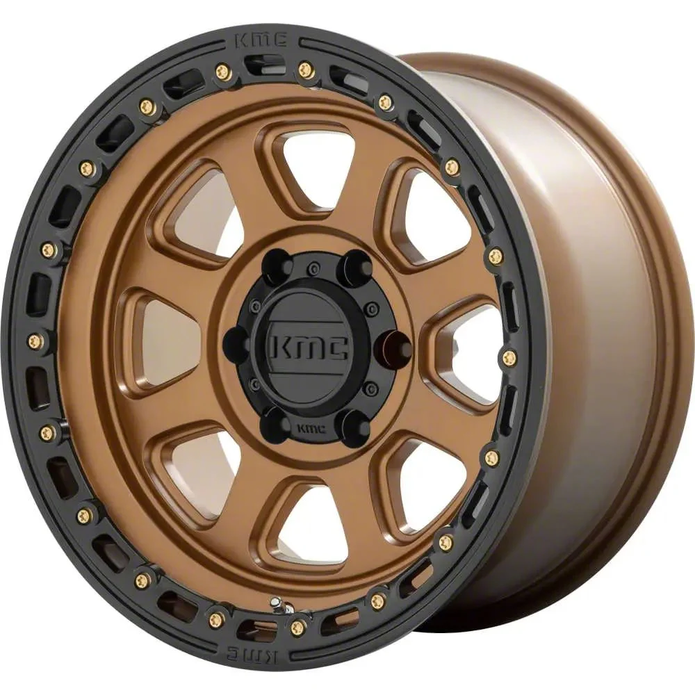 KMC Chase Matte Bronze with Black Lip 6-Lug Wheel; 17x9; 0mm Offset (15-20 Yukon)