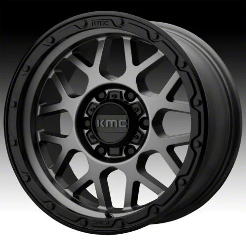 KMC Grenade Off-Road Matte Gray 6-Lug Wheel; 17x9; 18mm Offset (15-20 Yukon)