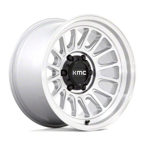 KMC Impact Ol Silver Machined 6-Lug Wheel; 17x9; -12mm Offset (15-20 Yukon)