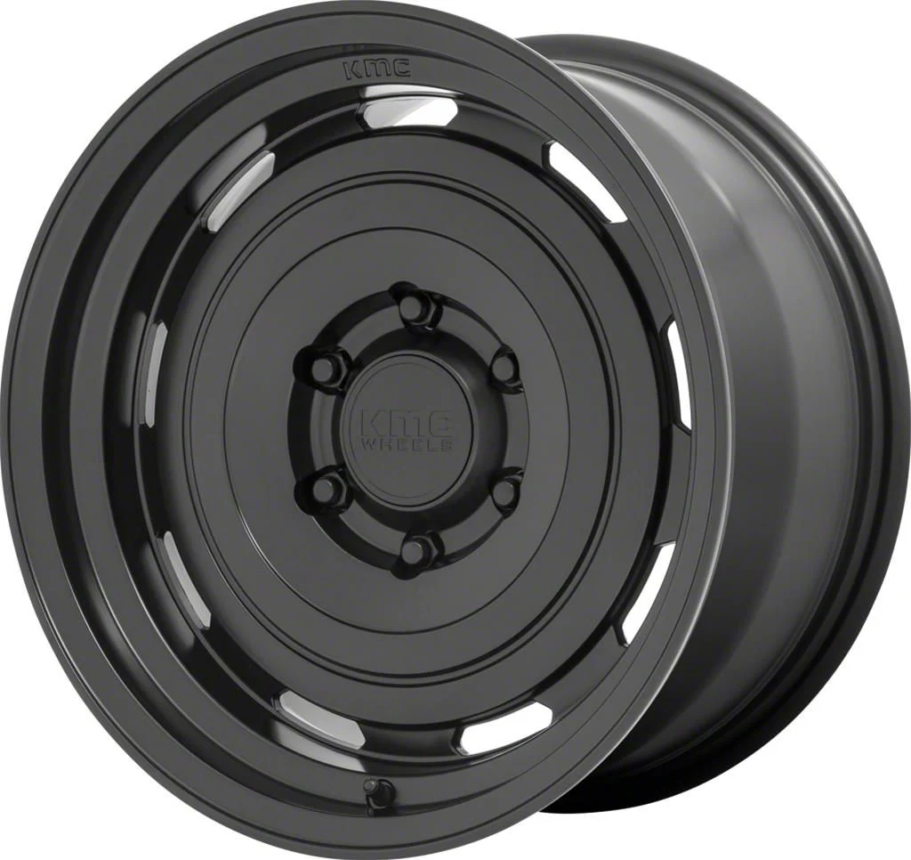 KMC Roswell Satin Black 6-Lug Wheel; 17x8.5; 18mm Offset (15-20 Yukon)