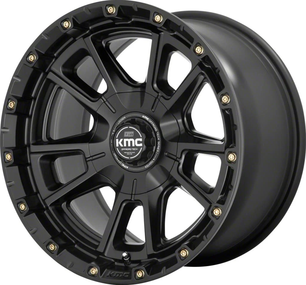 KMC Sync Satin Black 6-Lug Wheel; 17x9; 18mm Offset (15-20 Yukon)