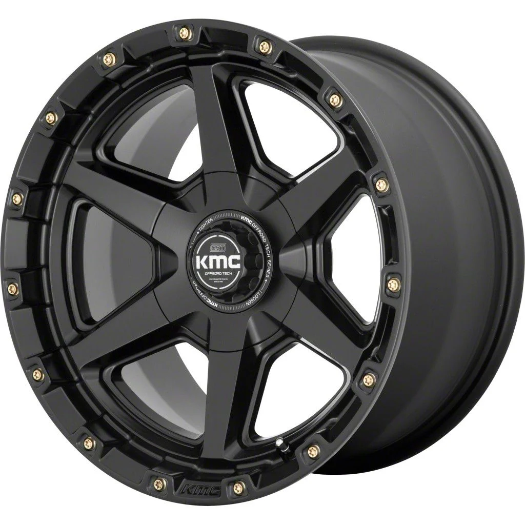 KMC Tempo Satin Black 6-Lug Wheel; 17x9; 0mm Offset (15-20 Yukon)