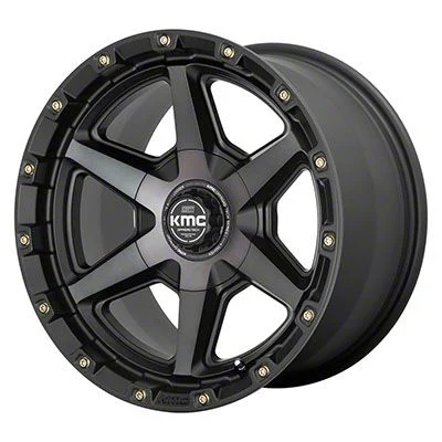 KMC Tempo Satin Black with Gray Tint 6-Lug Wheel; 17x9; 0mm Offset (15-20 Yukon)