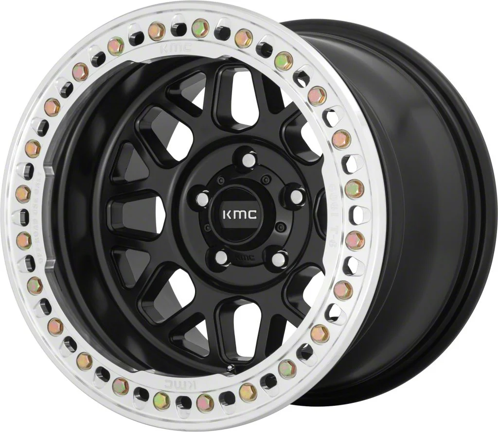 KMC Grenade Crawl Satin Black 6-Lug Wheel; 20x10; -48mm Offset (19-26 Silverado 1500)