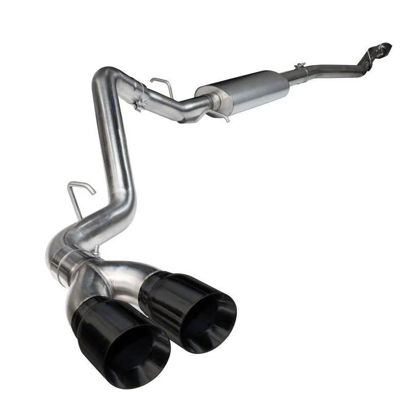 Kooks Single Exhaust System with Black Tips; Side Exit (18-20 5.0L F-150)