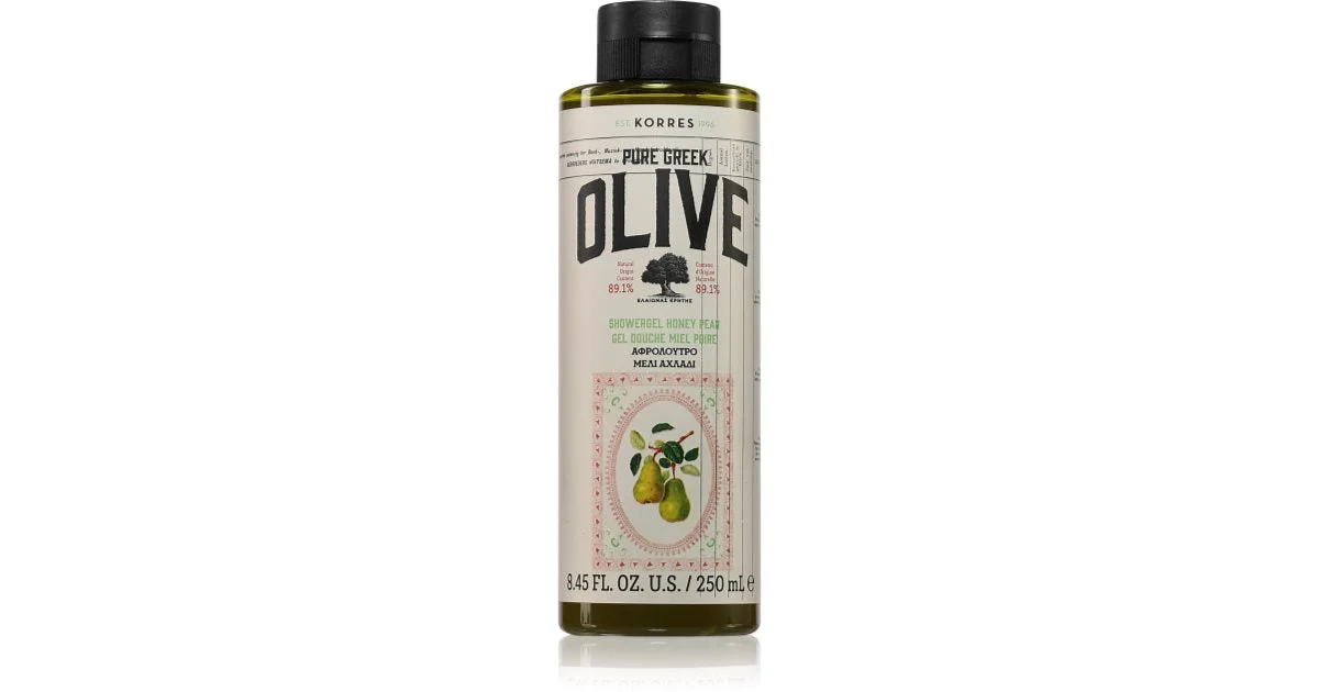 Korres Pure Olive greche e miele di pera gel doccia rinfrescante 250 ml
