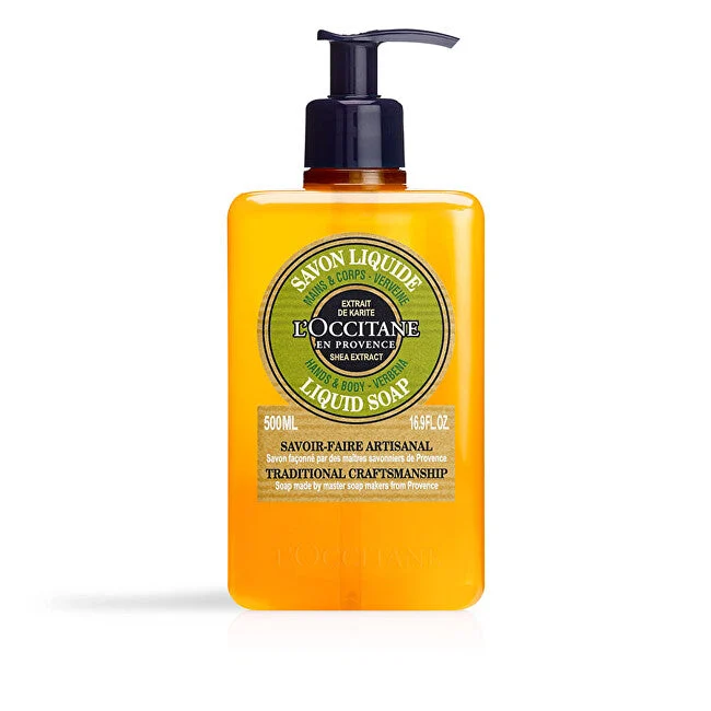 Sapone liquido mani e corpo Burro di Karitè e Verbena - Volume: 500 ml