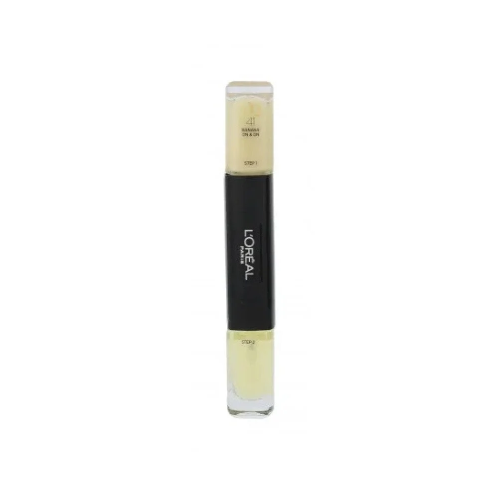 L'Oreal Paris Infallible Smalto per unghie 2 in 1 041 Banana On 8 On 2 x 5 ml