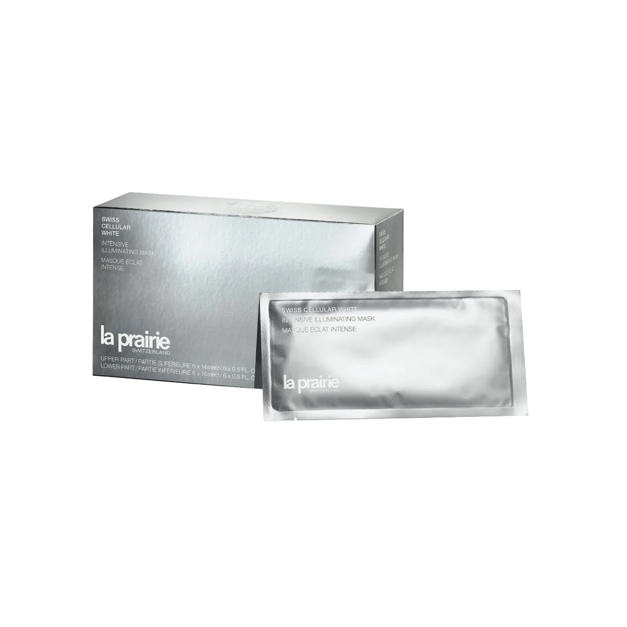 Set La Prairie Swiss Cellular Maschera Lenzuolo Lisciante Densificante e Illuminante per Viso Giorno e Notte 12 pezzi 14 ml