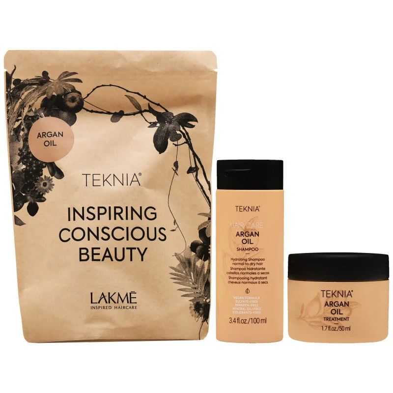 Lakme Teknia Argan Oil Travel Pack – Olio di argan idratante in confezione da viaggio, 100 ml + 50 ml