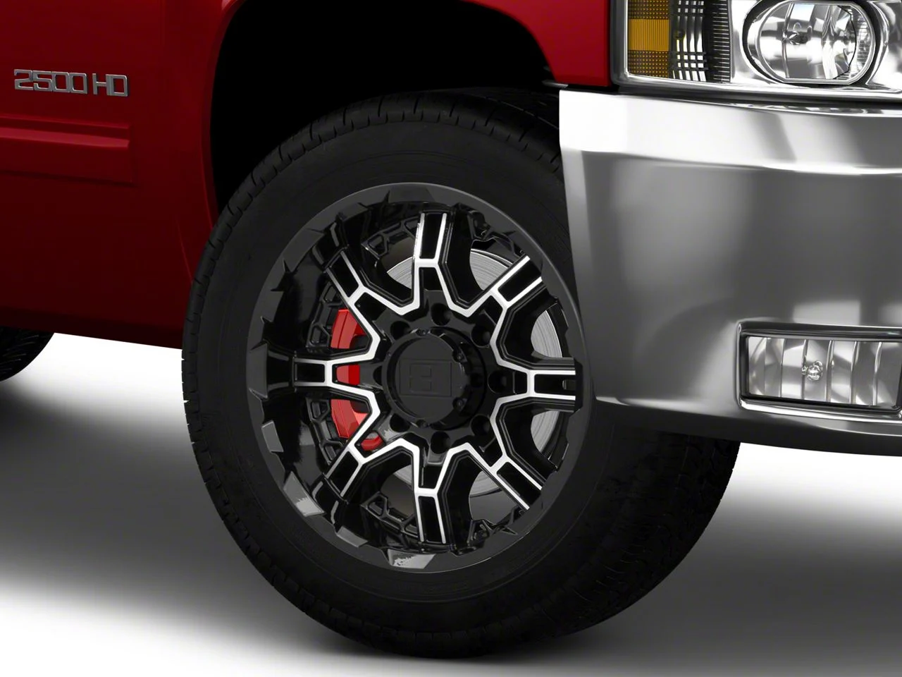 Level 8 Wheels Slingshot Gloss Black Machined 8-Lug Wheel; 20x10; -23mm Offset (11-14 Silverado 2500 HD)