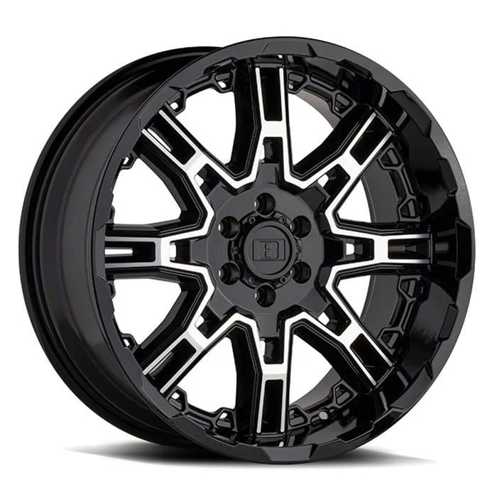 Level 8 Wheels Slingshot Gloss Black Machined 8-Lug Wheel; 20x11.5; -44mm Offset (11-14 Silverado 2500 HD)