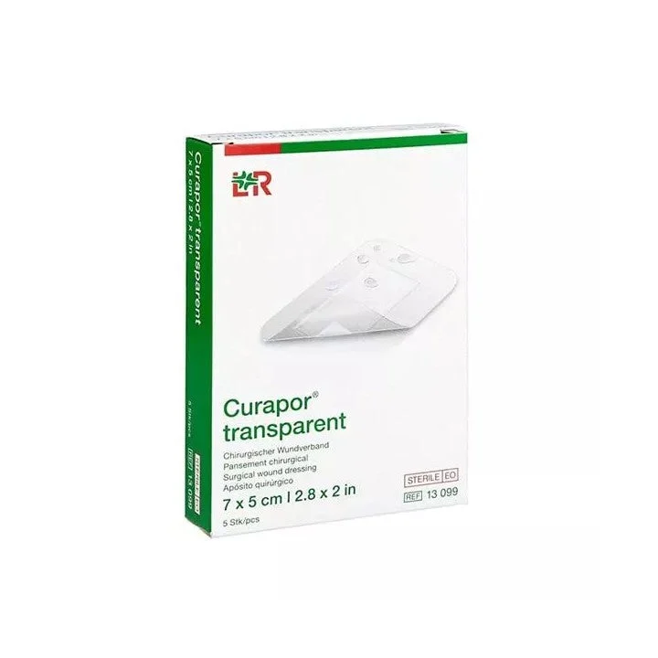 Lohmann Rauscher Curapor Medicazioni Sterili Trasparenti 5x7cm Confezione da 5