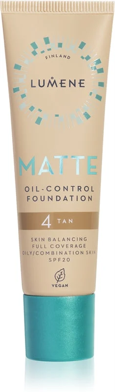 Lumene Matte Oil-Control fondotinta opacizzante SPF 20 colore 4 Warm Honey / Tan 30 ml