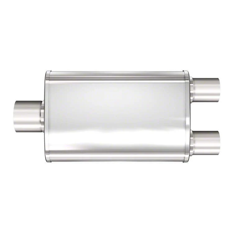 Magnaflow 4x9-Inch Oval Center/Dual XL Multi-Chamber Performance Muffler; 3-Inch Inlet/2.50-Inch Outlet (Universal; Some Adaptation May Be Required)