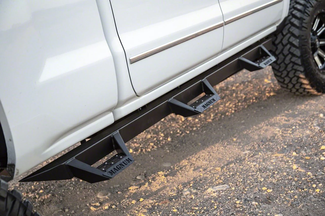 CYC Engineering RT Wheel to Wheel Drop Side Step Bars; Black Textured (07-13 Silverado 1500 Extended Cab w/ 6.50-Foot Standard Box)