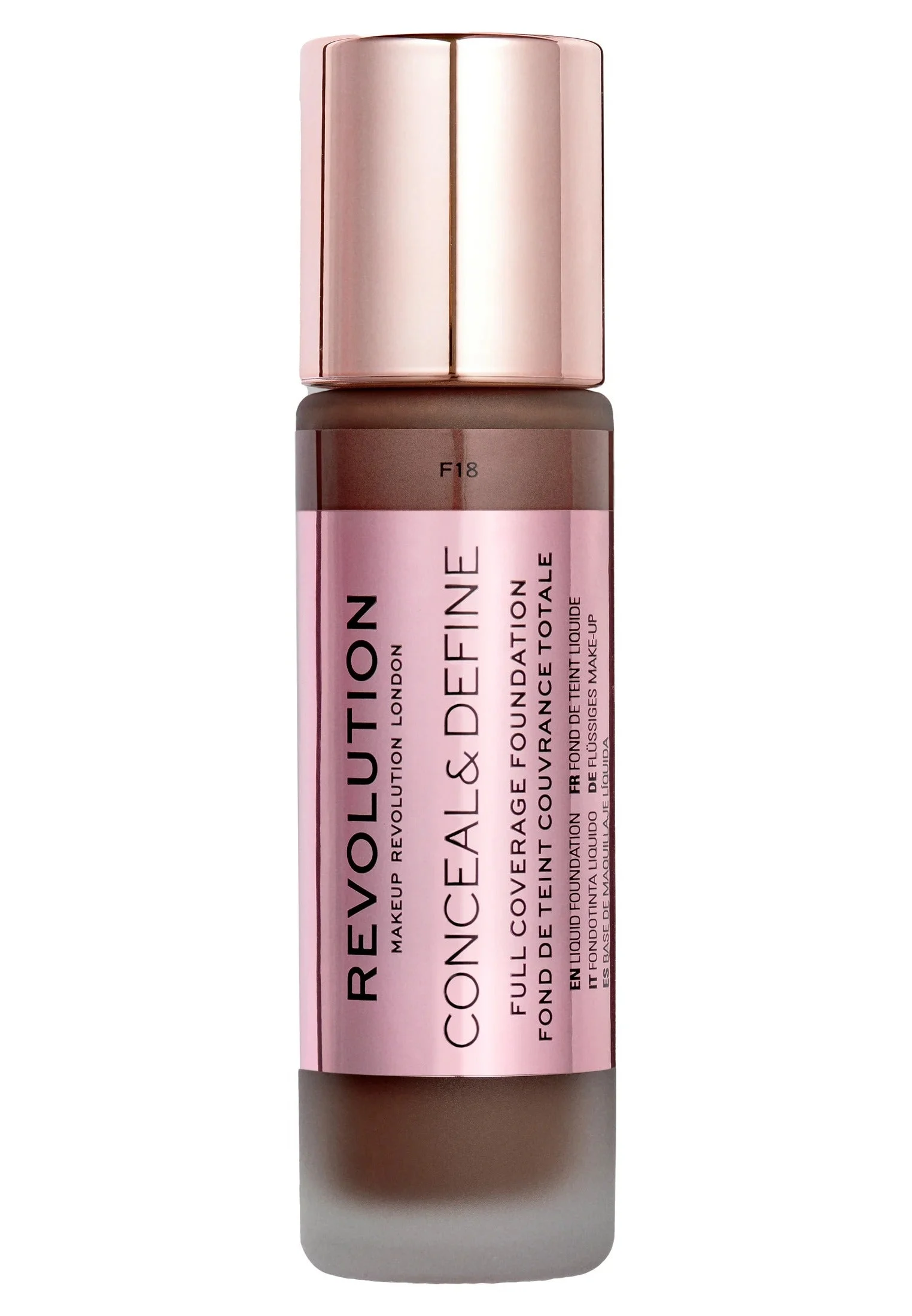 Makeup Revolution Corregge e definisce Crema fondotinta senza olio F 18 23 ml