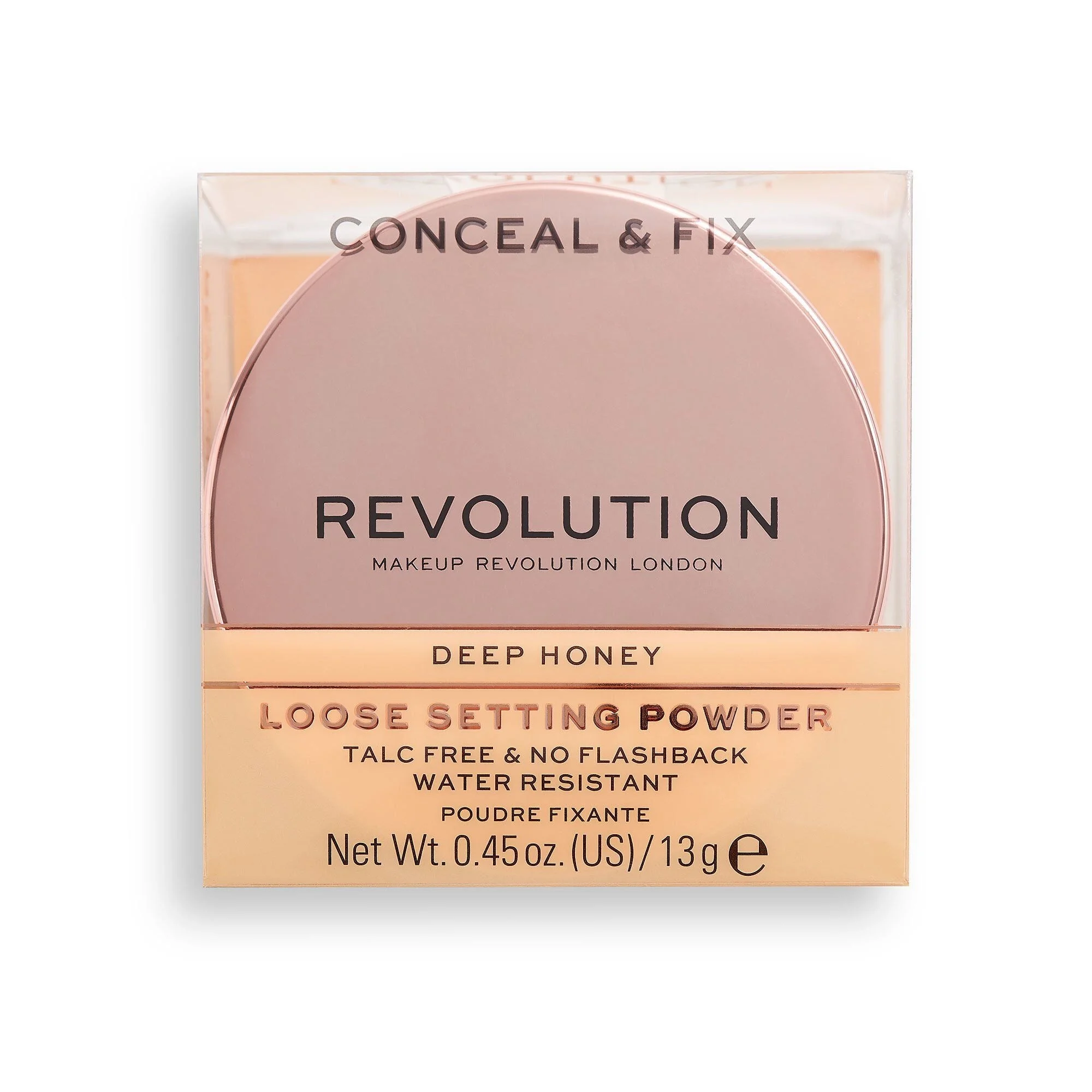 Makeup Revolution Corregge e Fissa Cipria Vegana in Polvere Miele Profondo 13 g