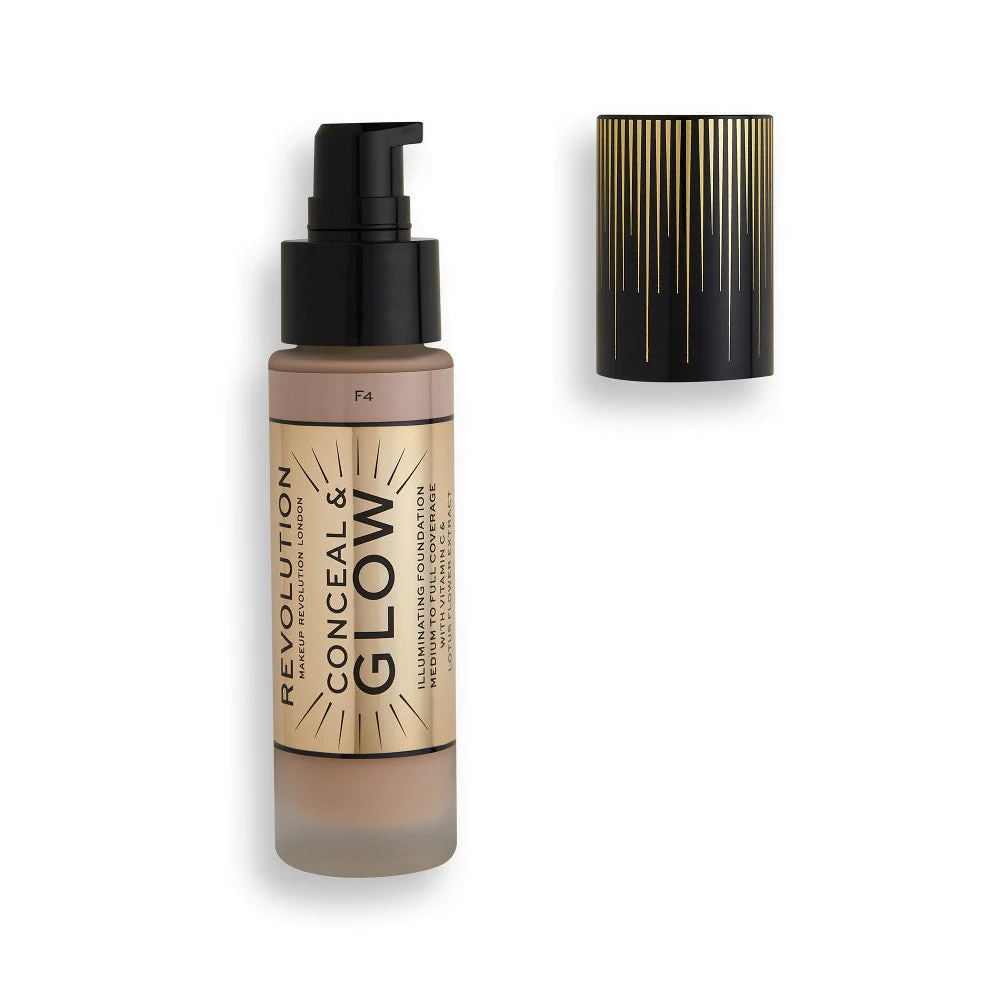 Makeup Revolution corregge e illumina Crema fondotinta illuminante F4 23 ml