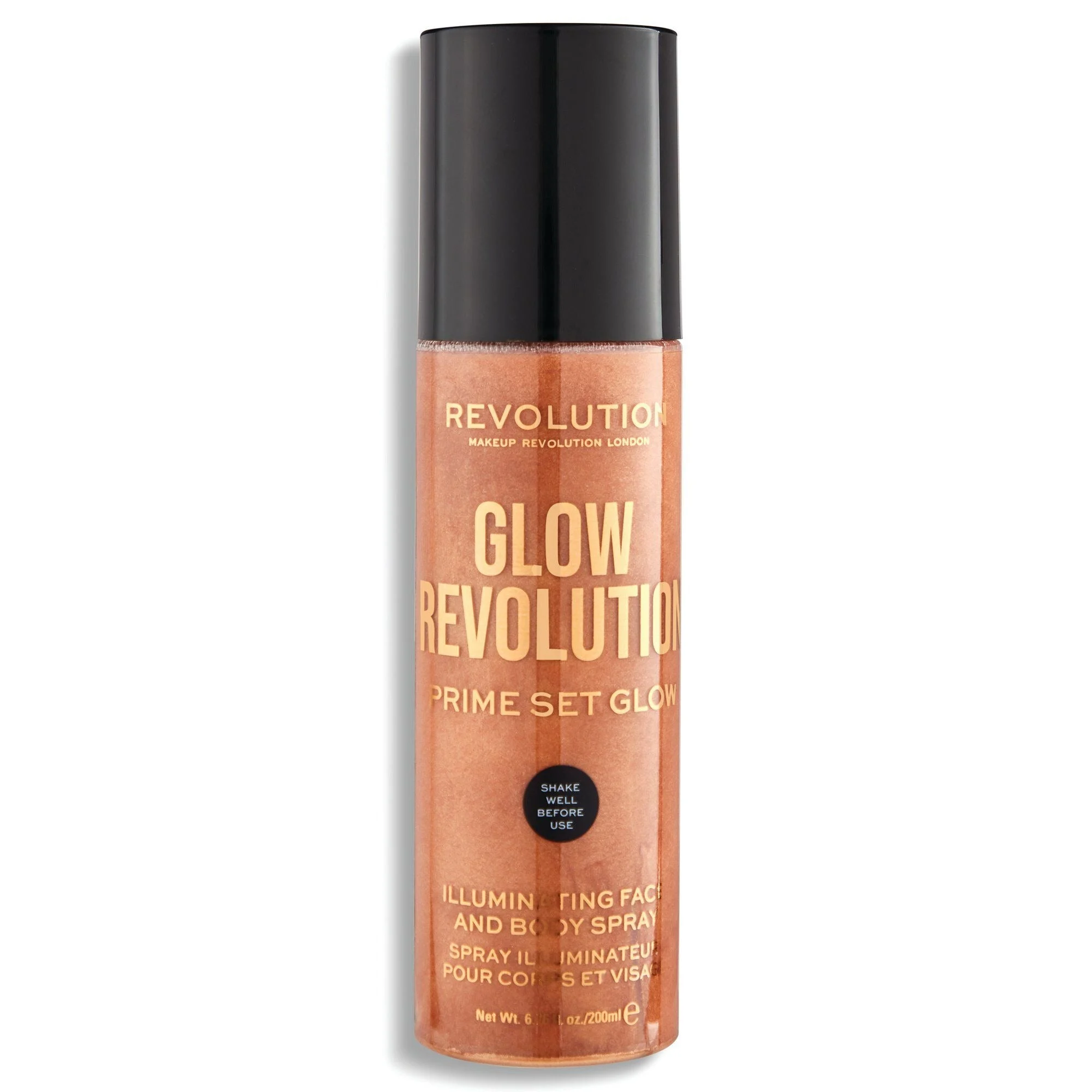 Makeup Revolution Glow Revolution Spray illuminante vegano per viso e corpo 200ml