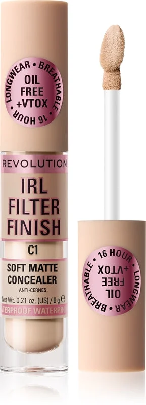 Makeup Revolution IRL Filter correttore lunga tenuta per una copertura completa colore C1 6 g