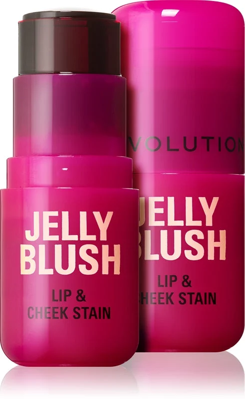Makeup Revolution Jelly Blush in bastoncino per labbra e guance colore rosso ciliegia5.5 g
