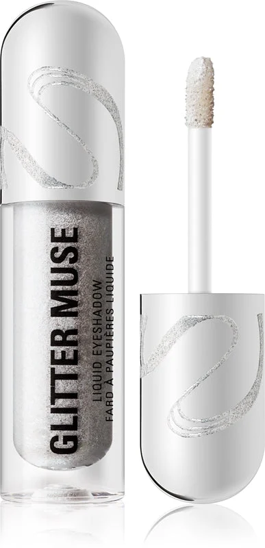 Makeup Revolution Metallic Muse ombretti liquidi glitter colore argento 3.5 ml