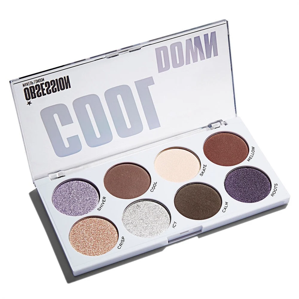Makeup Revolution, Obsession, Palette ombretti, Cool Down, 8 Sfumature, 1,6 g
