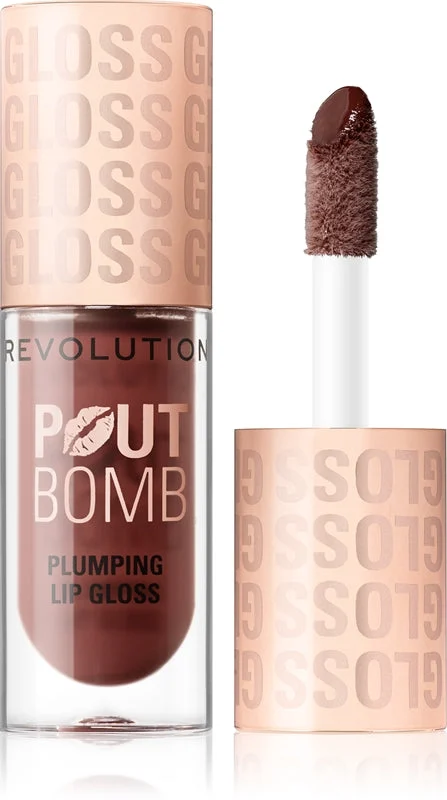 Makeup Revolution Pout Bomb lucidalabbra effetto volumizzante colore Espresso Cool Nude 4.6 ml