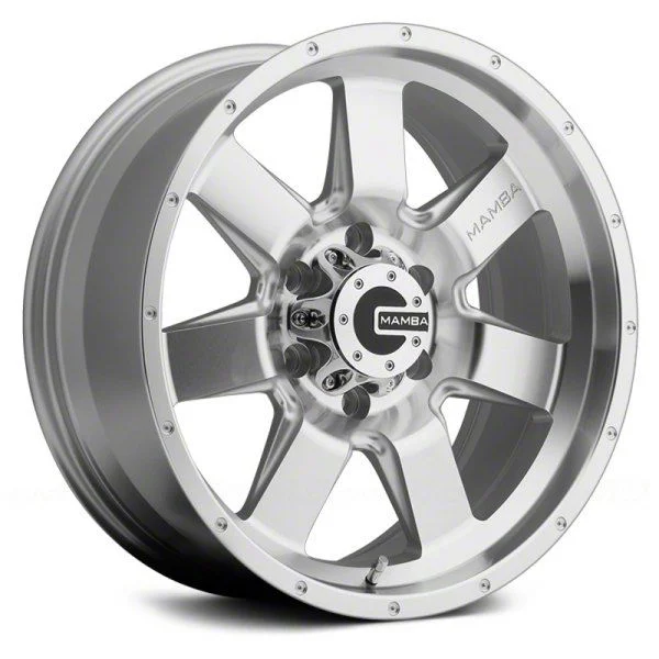 Mamba Offroad Wheels M14 Machined Face Silver 6-Lug Wheel; 17x9; -12mm Offset (15-20 Yukon)
