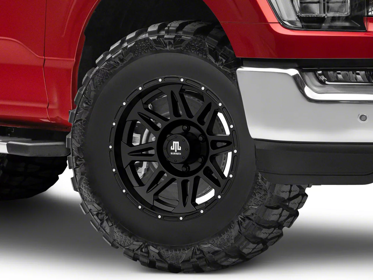 Mammoth Split 8 Beadlock Matte Black 6-Lug Wheel; 17x9; -6mm Offset (21-26 F-150)