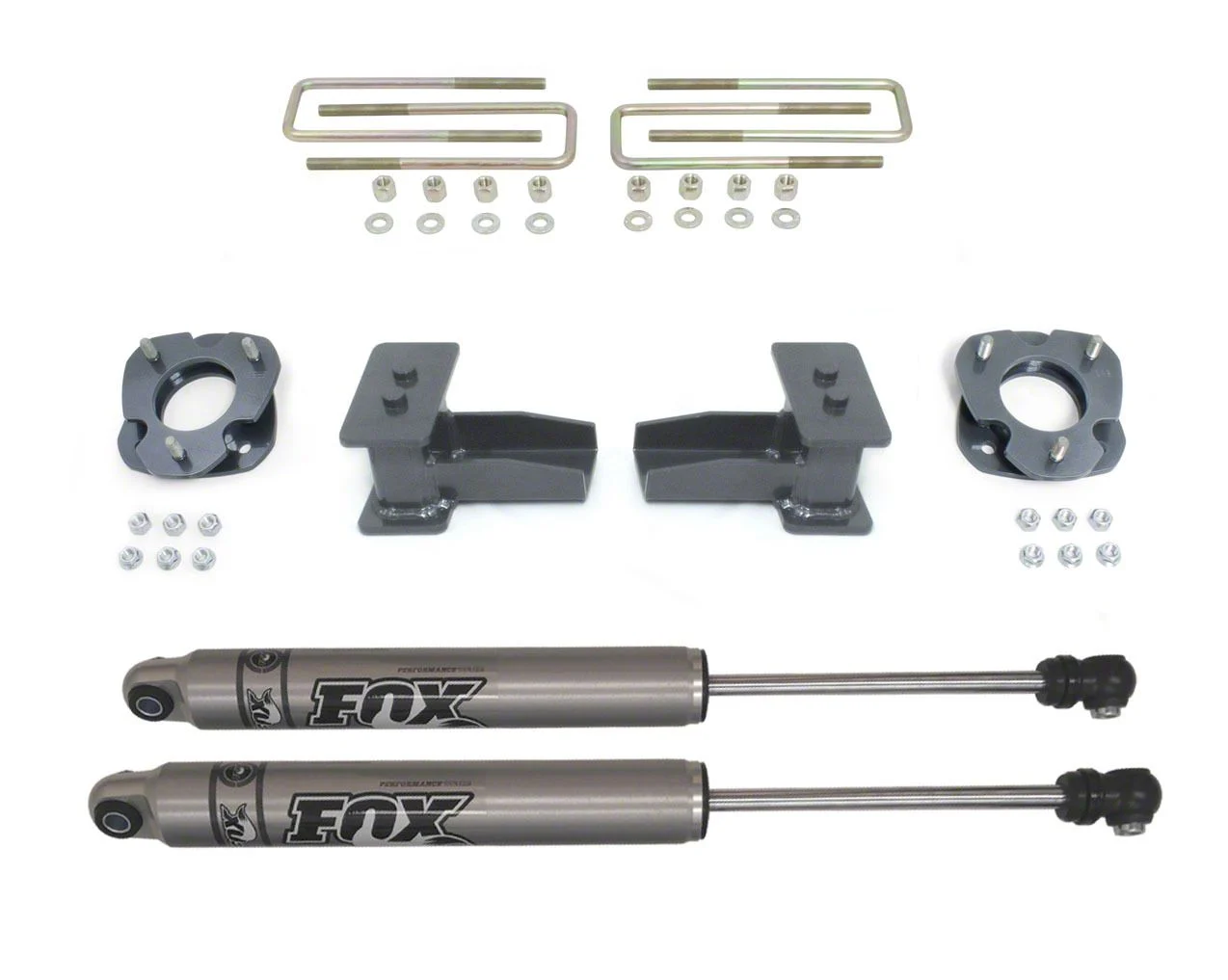 Max Trac 2.50-Inch Front / 4-Inch Rear Suspension Lift Kit with Fox Shocks (15-20 2WD F-150)