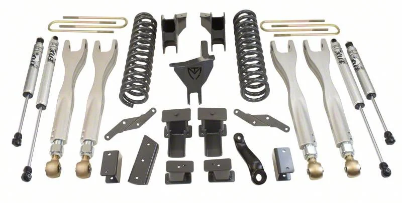 Max Trac 4-Inch 4-Link Suspension Lift Kit with Fox Shocks (17-21 4WD 6.7L Powerstroke F-350 Super Duty DRW)