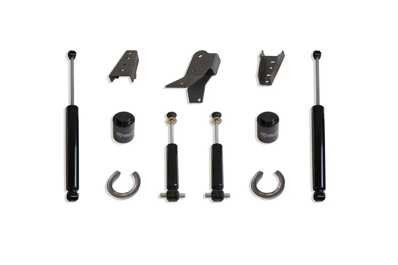 Max Trac 2-Inch Front / 4-Inch Rear Suspension Lift Kit with Shocks (11-18 2WD RAM 1500)
